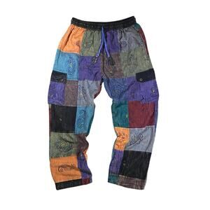 Rising International Patchwork Harem Pants - M